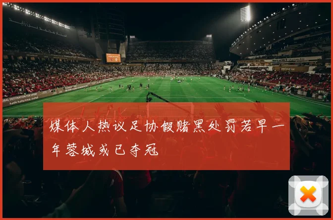 媒体人热议足协假赌黑处罚若早一年蓉城或已夺冠